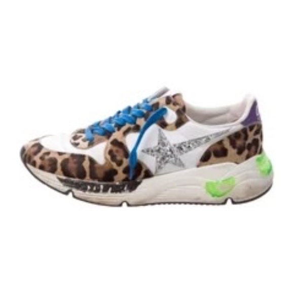 Golden Goose Calf Hair Animal Print Athletic Sneakers - Picture 3 of 14